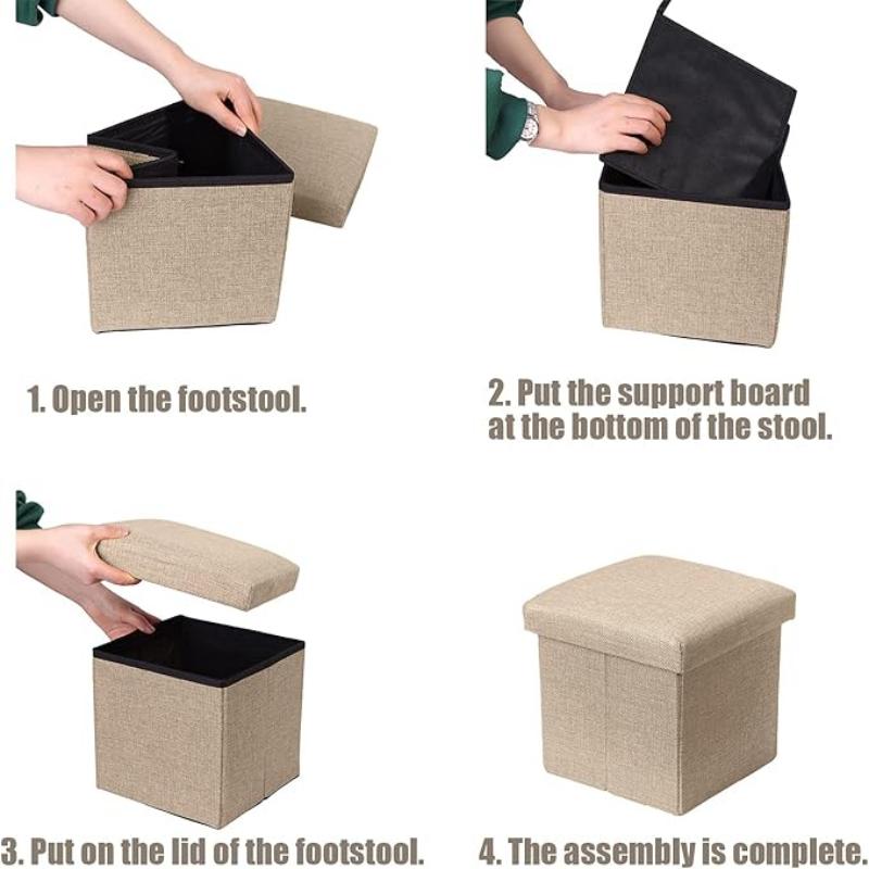 Storage Box Stool Living Room Toy Clothing Shoe Organizer
