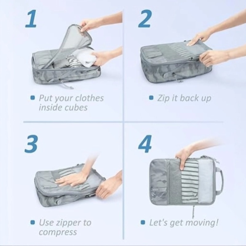 6 Set Compression Packing Storage Bags,Travel Essentials,Luggage bag