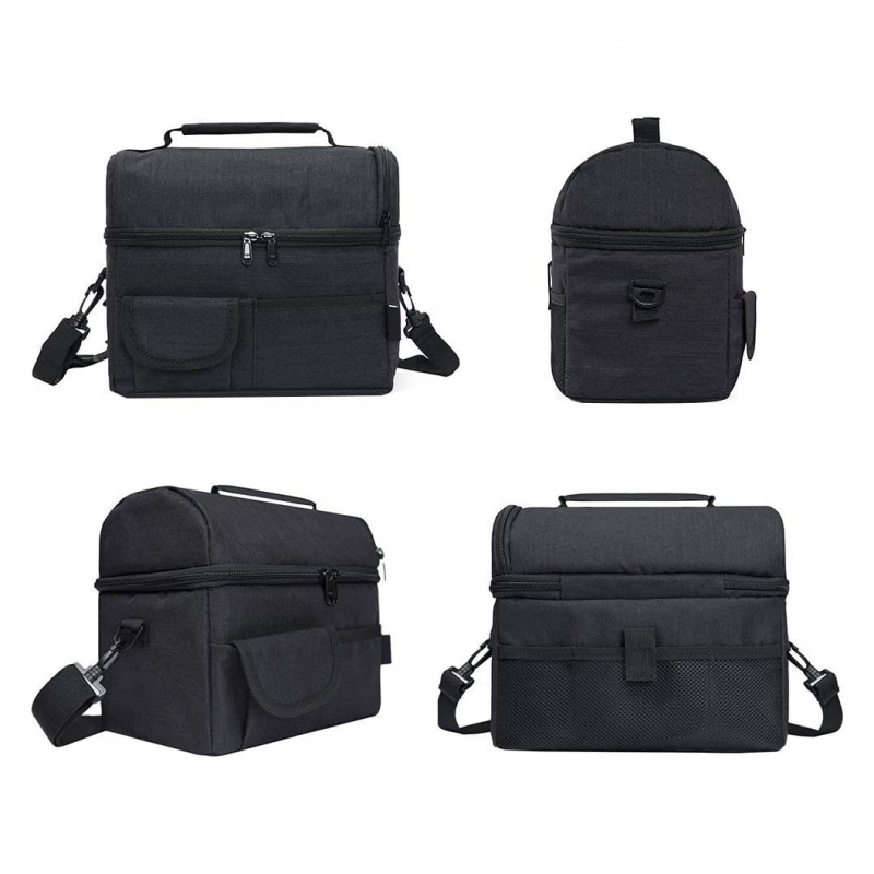 Thermal Bag Picnic Cooler Food Bags Camping Lunch Bag with Pockets