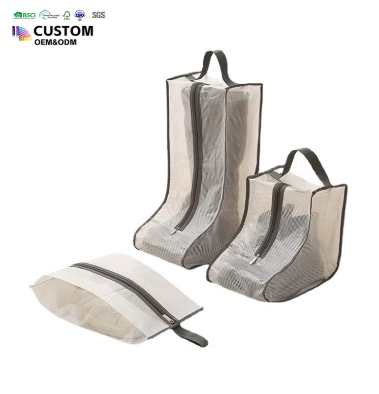 Clear Stackable Storage Shoe Bags Dust Waterproof  for Luggage Packing