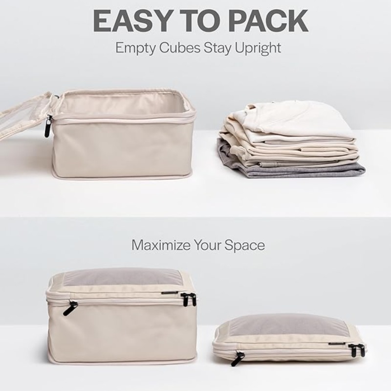 6 Pack Set Compressible Packing Cube for Travel,luggage Storage Bags