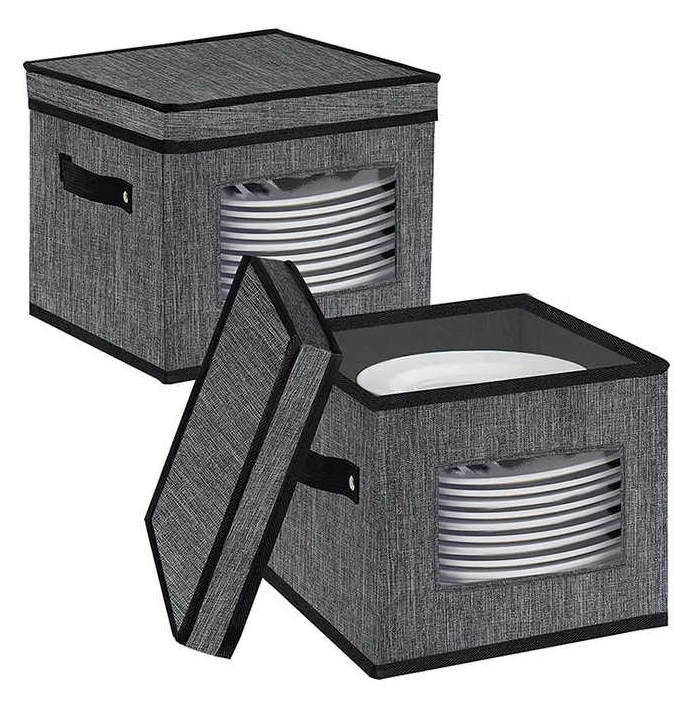 Platter Storage Container for Protecting Cups Round Plate Moving Box