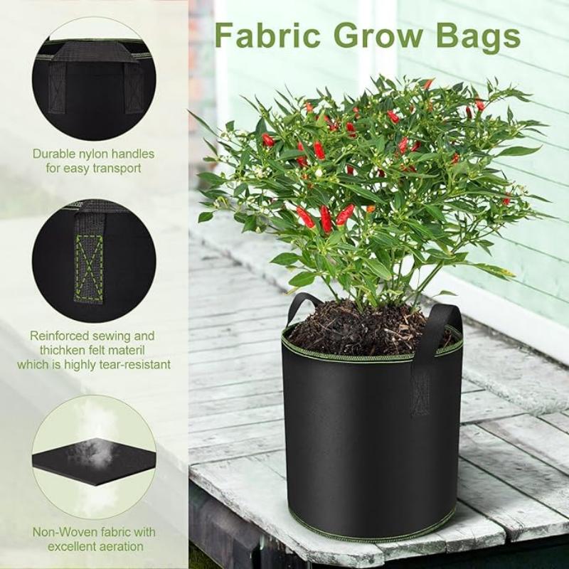 5 Gallon Home Nursery Garden Root Grow Pots Plant Bag Potato Grow Bag
