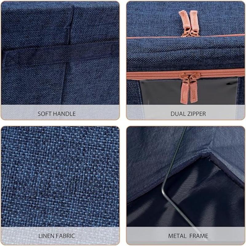 Stackable Clothes Storage Organizer Bag Steel Frame Storage Box