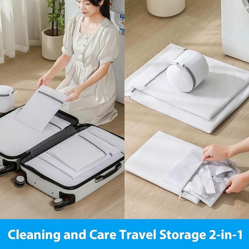 Mesh Bag Travel Portable Honeycomb Mesh Laundry Bags Mesh Wash Bag