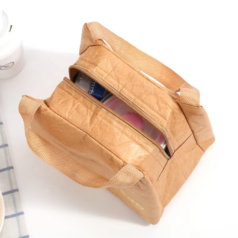 Tyvek Lunch Bag Insulated Cooler Bag Paper Tote Bags for Picnic School