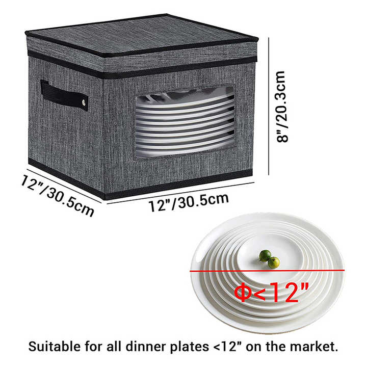 Platter Storage Container for Protecting Cups Round Plate Moving Box