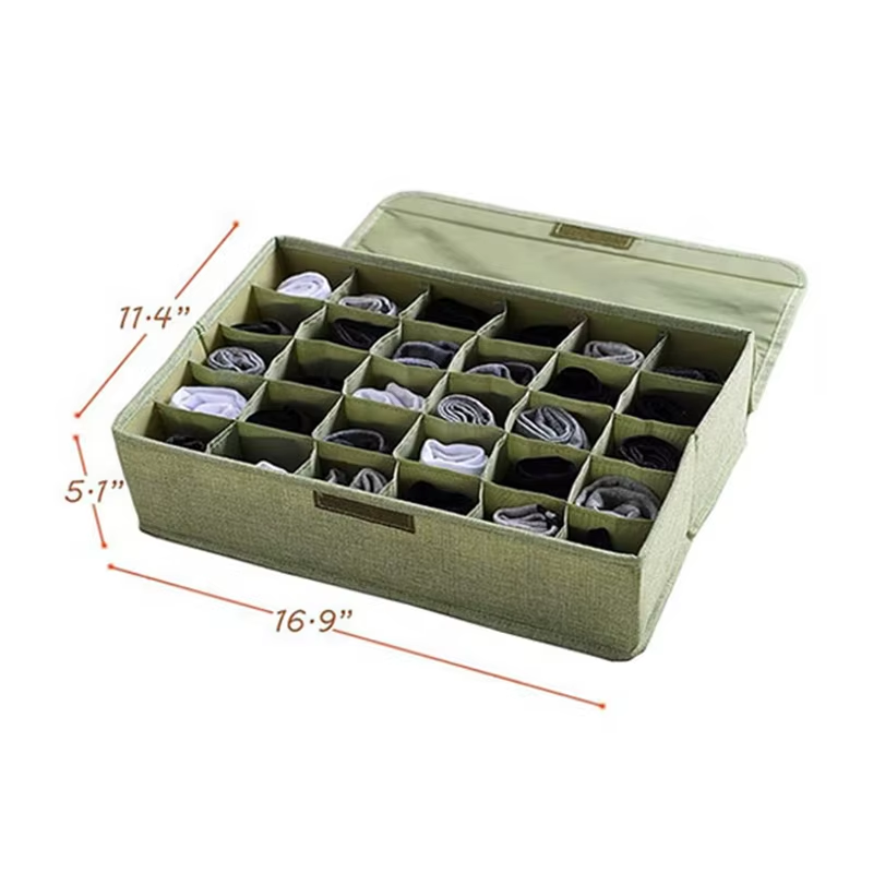 Foldable Underwear Storage Box Drawer Bra Socks Organizer for Bedroom