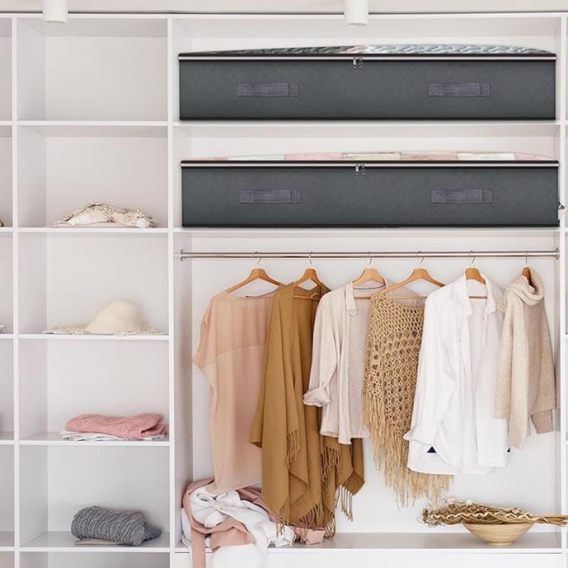 Stackable Closet Wardrobe Under Bed Storage Containers With Handles