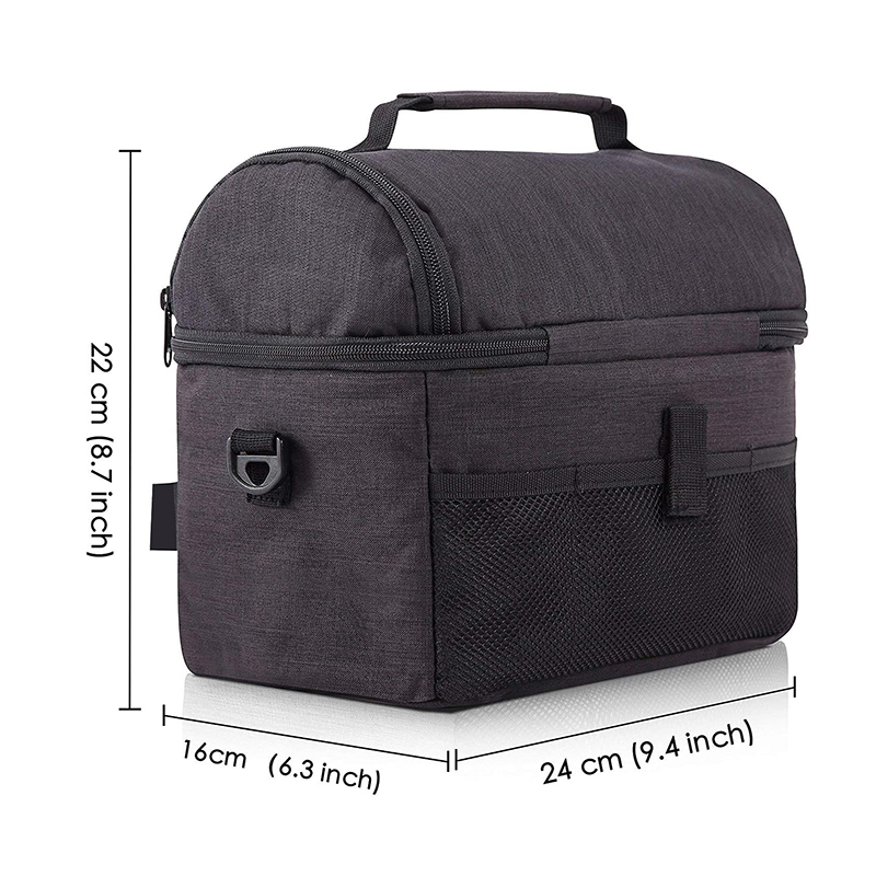 Thermal Bag Picnic Cooler Food Bags Camping Lunch Bag with Pockets