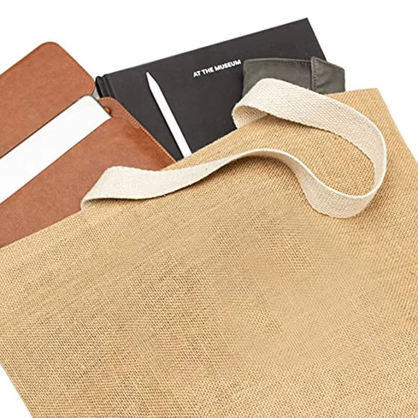 Jute Shopping Bag Reusable Plain Burlap Grocery Beach Bag