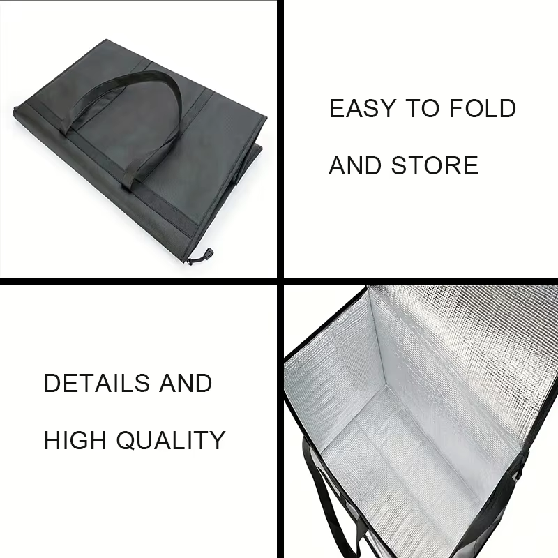 Large Insulated Cooler  Lunch Bag Delivery Bag for Cold Warm Food