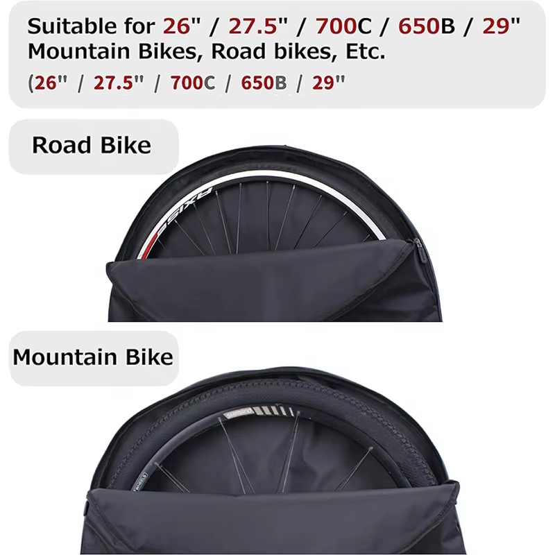 Polyester Nylon Bike Wheel Bag Bicycle Tire Cover Cycling Wheel set Carry Handbag 