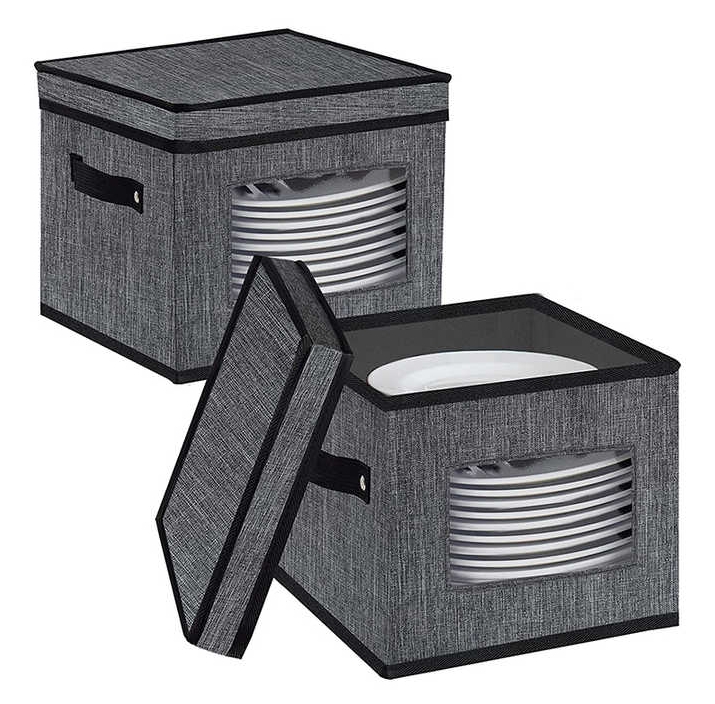 Platter Storage Container for Protecting Cups Round Plate Moving Box
