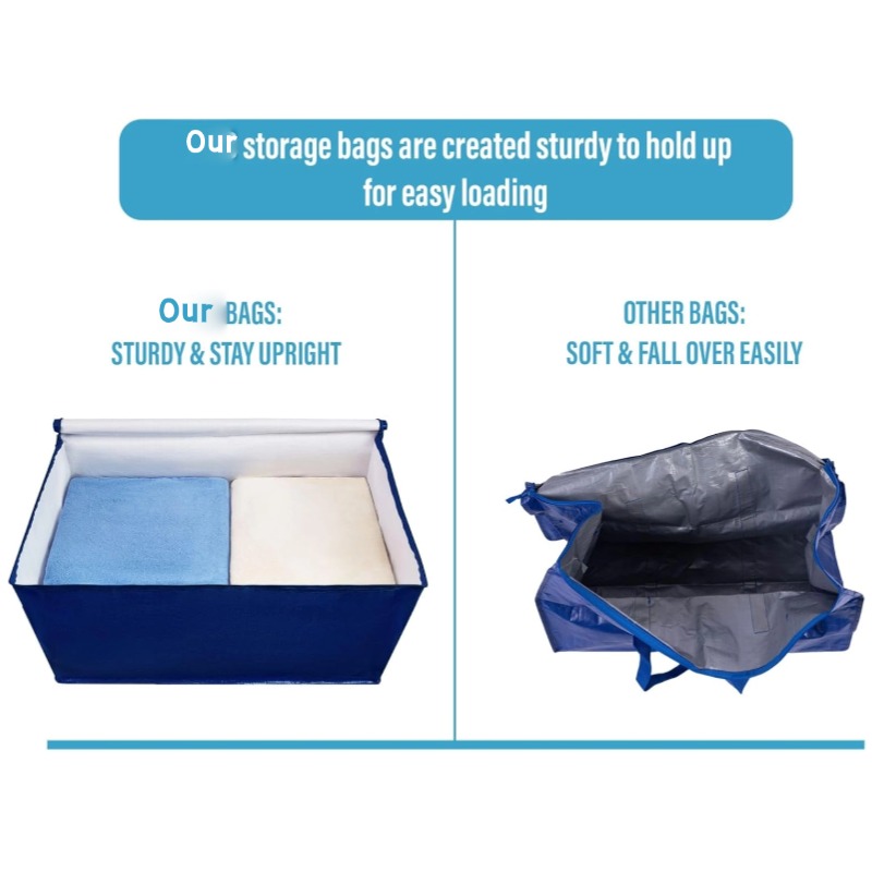 Storage Bags, Heavy Duty Moving Bags with Zipper and Side Handle