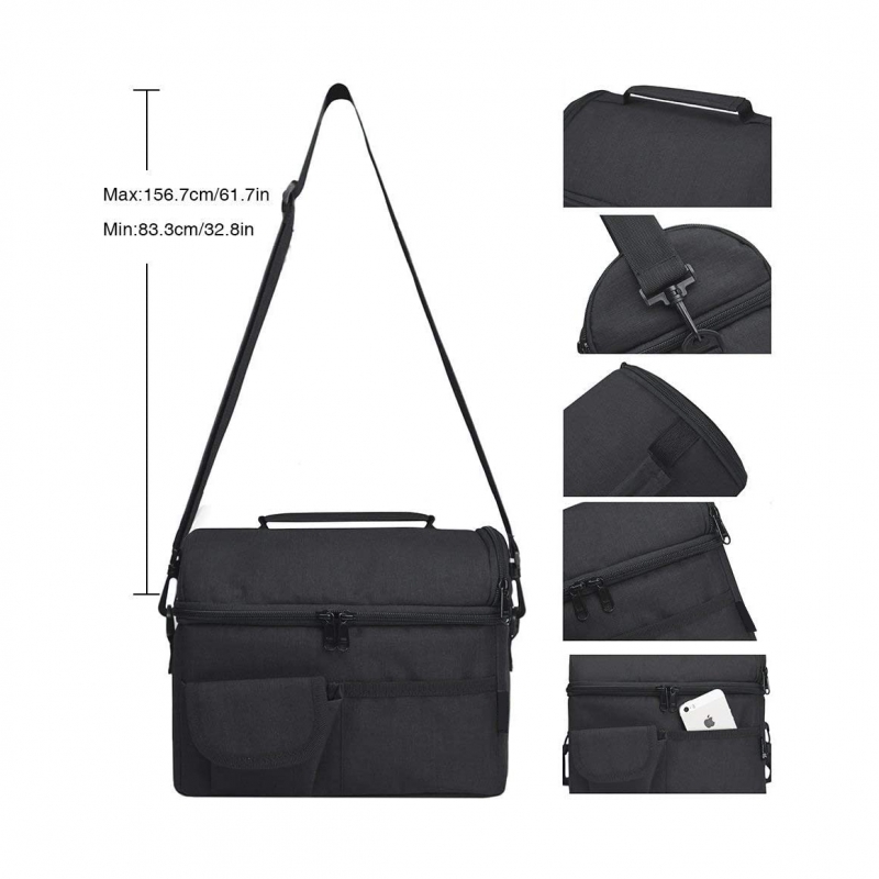 Thermal Bag Picnic Cooler Food Bags Camping Lunch Bag with Pockets