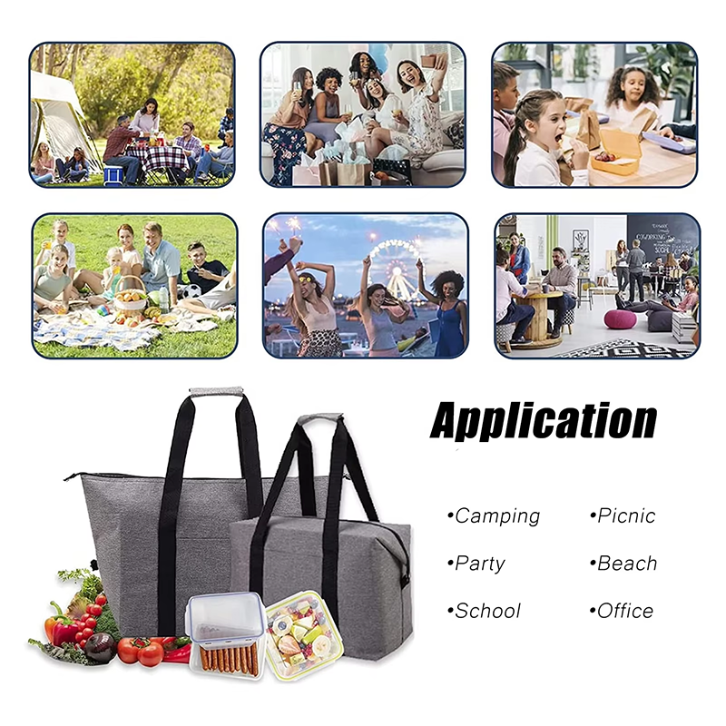 Fashion Cooler Bag Folding Insulated Lunch Bag for Outdoor