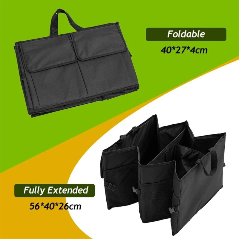 Polyester Car Trunk Organizer Collapsible Storage Box with Big Capacity_复制