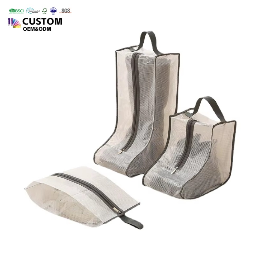 Clear Stackable Storage Shoe Bags Dust Waterproof  for Luggage Packing