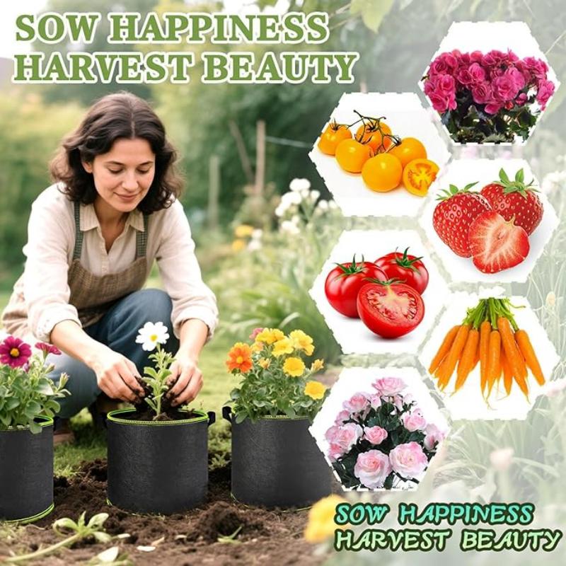 Garden Greenhouse Plant Pots Fabric Potato Grow Bags for Vegetables
