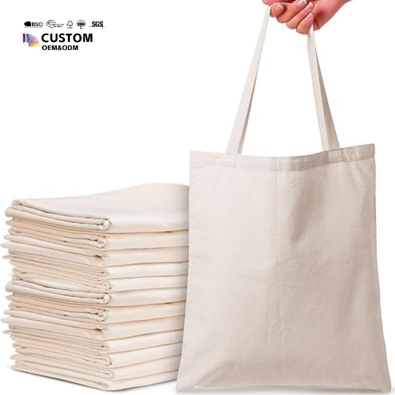 Blank Grocery Cotton Canvas Women Shopping Tote Bags Canvas Bags