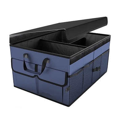 Car Boot Backseat Organizer Multi Compartment Storage Box With Pockets