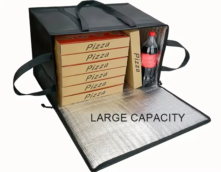 Large Insulated Cooler  Lunch Bag Delivery Bag for Cold Warm Food