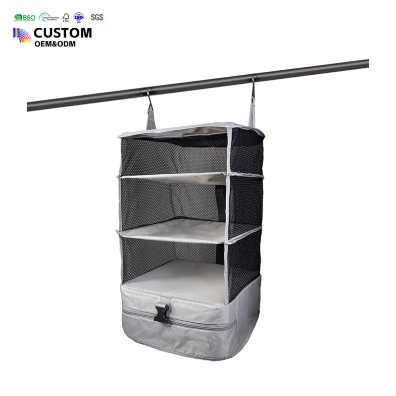 Portable Expandable Hanging Shelves, Packing Organizer,Carry on Closet