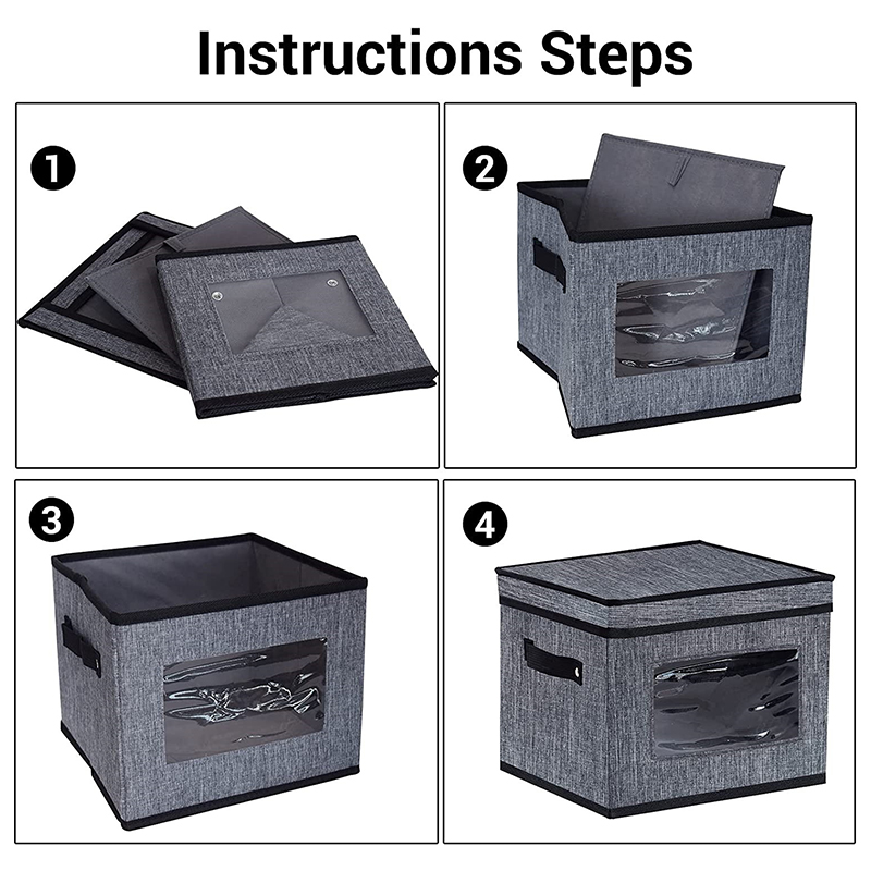 Platter Storage Container for Protecting Cups Round Plate Moving Box
