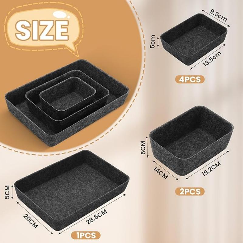 Durable Stackable Makeup Drawer Dividers Organizer Set