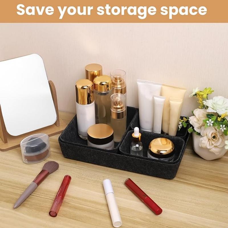 Durable Stackable Makeup Drawer Dividers Organizer Set