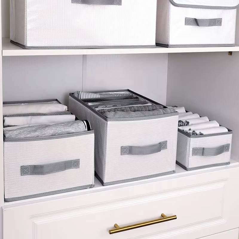 Stackable Closet Organizer Drawer With Dividers Clothes Storage Box