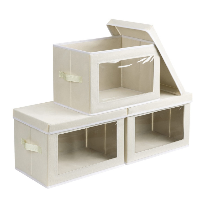 Modern Foldable Storage Box for Clothing Closet Organizer With Lid