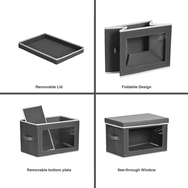 Modern Foldable Storage Box for Clothing Closet Organizer With Lid