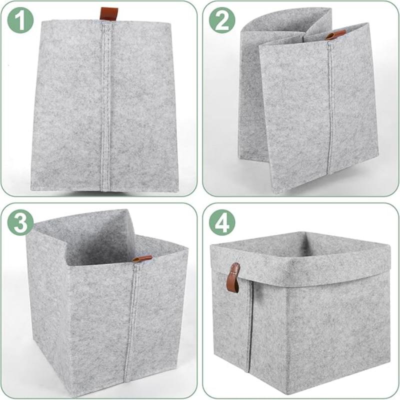 Foldable Felt Toy Cloth Organizers Wardrobe Cube Storage Box