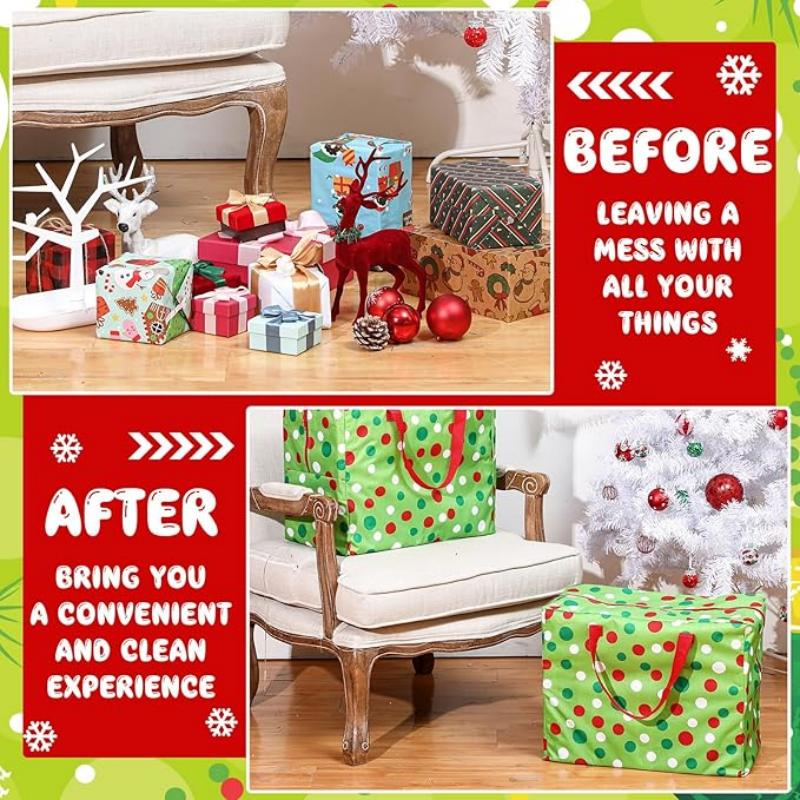 Moving Bag Christmas Ornament Organizer Doll Storage Bags with Handle