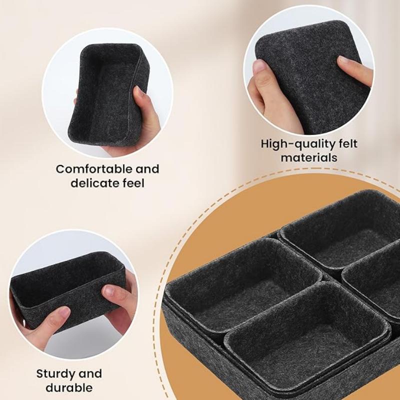 Durable Stackable Makeup Drawer Dividers Organizer Set
