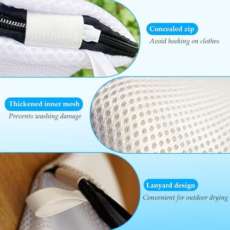 Reusable Laundry Bag Shoe Washing Machine Bag with Zipper
