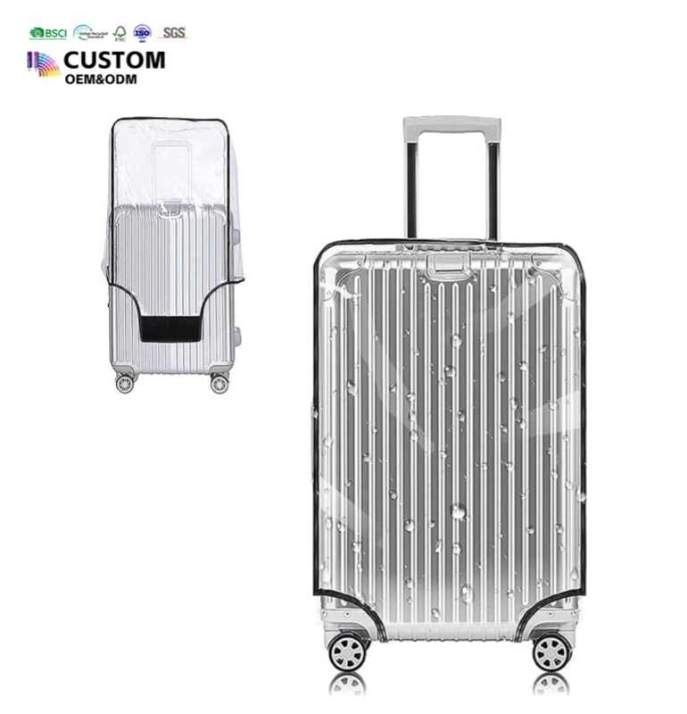 Waterproof PVC Clear Luggage Cover Protector for 18-32 Inch Suitcases