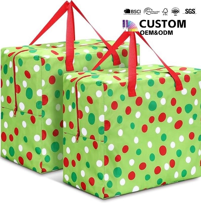 Moving Bag Christmas Ornament Organizer Doll Storage Bags with Handle