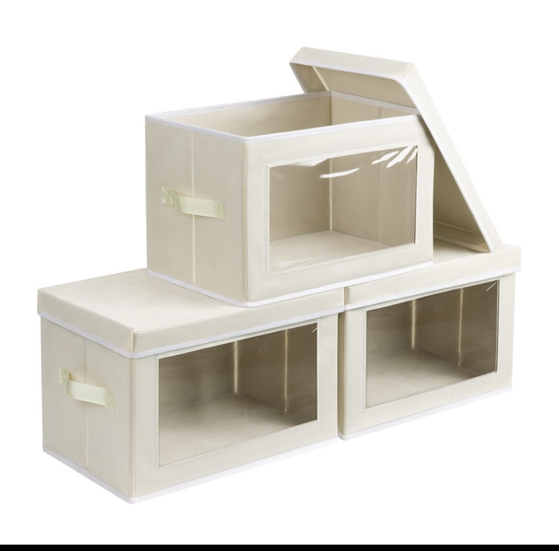 Modern Foldable Storage Box for Clothing Closet Organizer With Lid