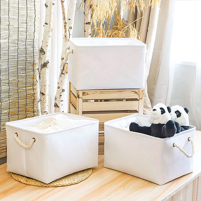 3 Pack Clothes Storage Basket for Bedroom Closet Organizer