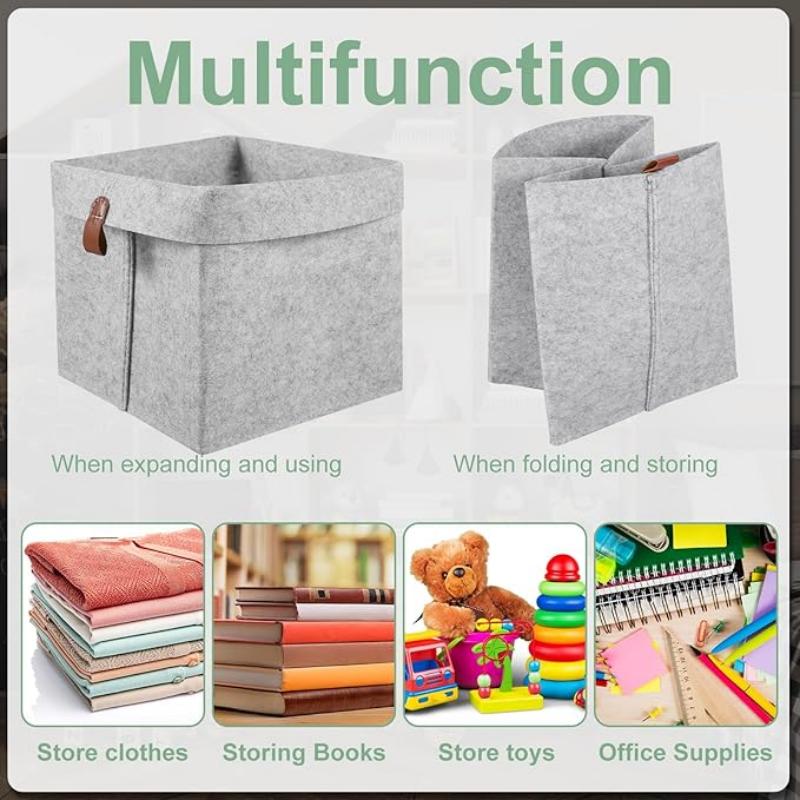 Foldable Felt Toy Cloth Organizers Wardrobe Cube Storage Box