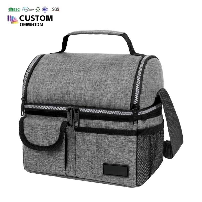 Lunch Box Insulated Cooler Bag Soft with Two Handles and a Shoulder Strap