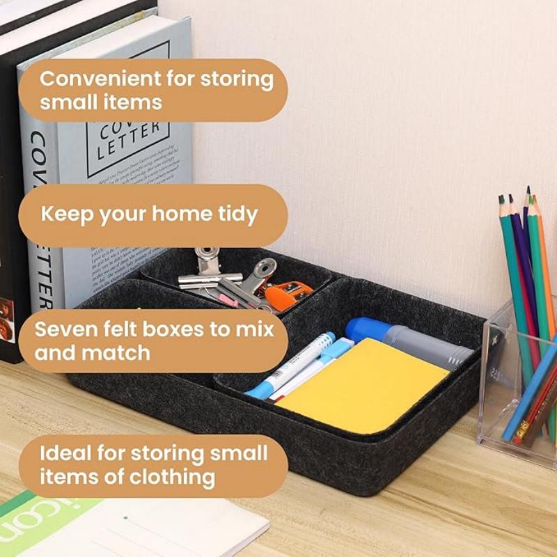 Durable Stackable Makeup Drawer Dividers Organizer Set