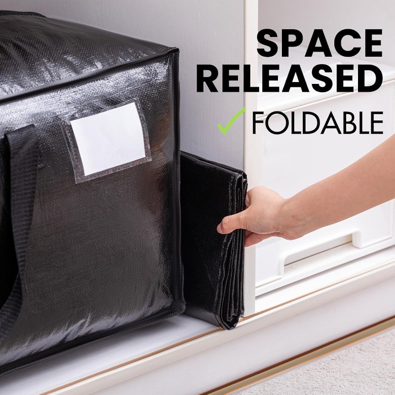 Extra Large PP Woven Storage Bags Foldable Moving Bags Long Letter Pattern