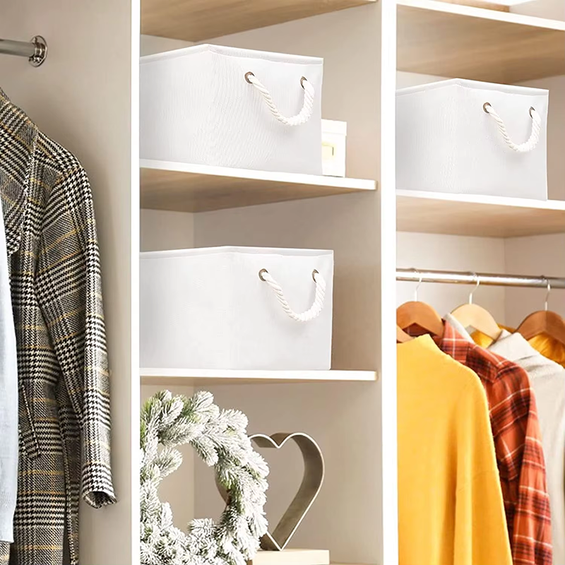 3 Pack Clothes Storage Basket for Bedroom Closet Organizer