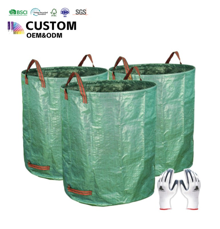Heavy Duty Reusable Collapsible Garden Bags Yard Waste Bin for Leaves 