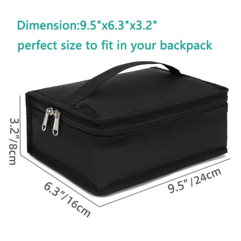 Small Flat Cooler Bags Mini Lunch Bags with Letter Pattern for Food