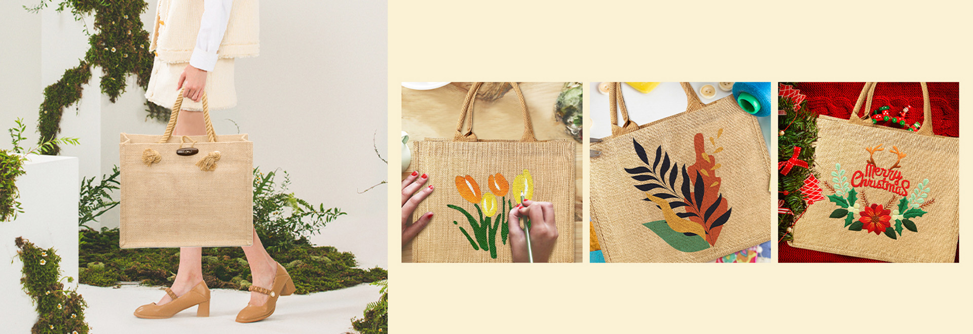 Lifestyle bag Usage jute shopping bag